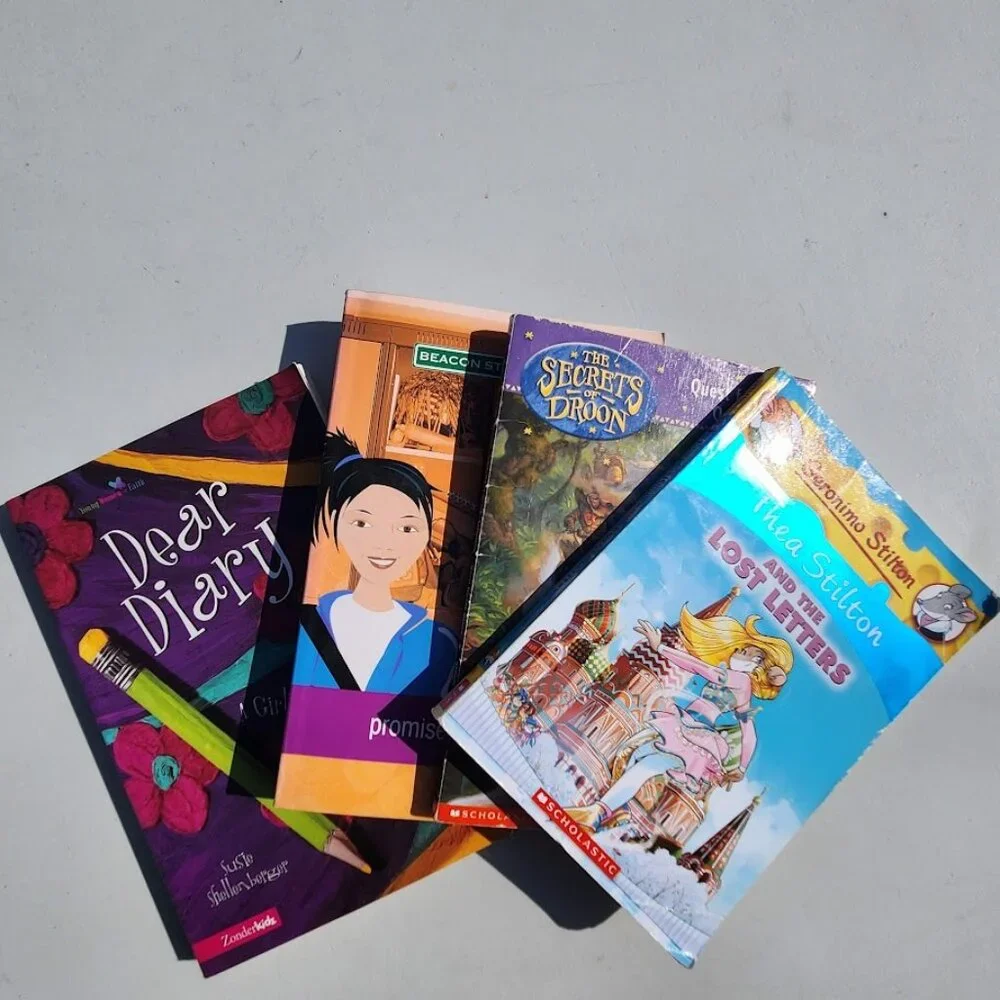 4 Book Bundle Lot Set Scholastic Chapter Books Young Adult Literature Novels Boo